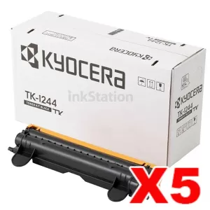 5 x Genuine Kyocera TK-1244 Black Toner Kit MA2000w - 1,500 pages