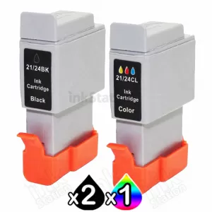 3 Pack Canon BCI-24BK BCI-24C Compatible Value Pack [2BK,1C]