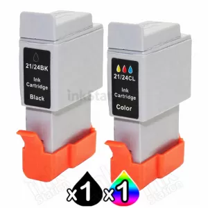 2 Pack Canon BCI-24BK BCI-24C Compatible Value Pack [1BK,1C]