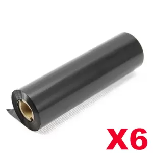 Calibor Wax Resin 110mm x 70m Thermal Transfer Ribbon - 6 Rolls