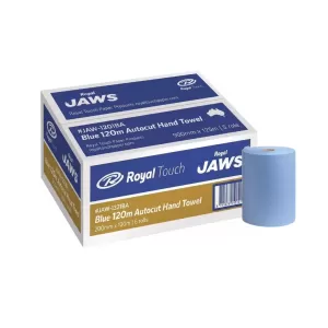 6 Rolls Royal Touch Jaws Blue Mini Autocut Hand Towel 200mm x120m