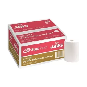 6 Rolls Royal Touch Jaws Mini Autocut Hand Towel 200mm x120m