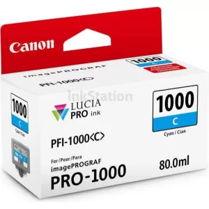 Genuine Canon PFI-1000C Cyan Ink Cartridge