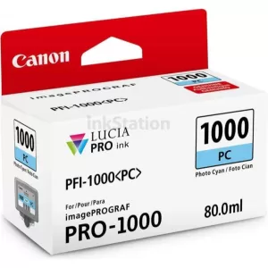 Genuine Canon PFI-1000PC Photo Cyan Ink Cartridge