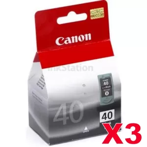 3 x Canon PG-40 Genuine Ink Cartridge