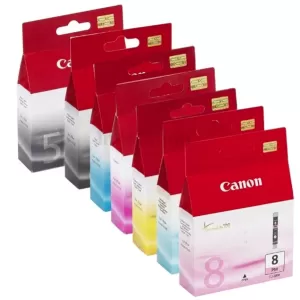 7-Pack Genuine Canon PGI-5BK, CLI-8BK/C/M/Y/PC/PM Ink Cartridges [1BK,1PBK,1C,1M,1Y,1PC,1PM]