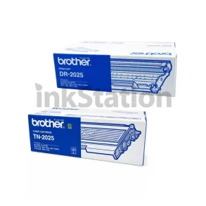 Genuine Brother TN-2025 Toner Cartridge + Genuine DR-2025 Drum Unit Combo