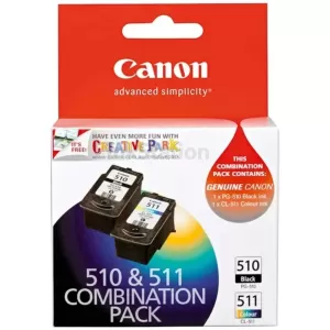Canon PG-510 + CL-511 Genuine Ink Twin Pack (PG510CL511CP) [1BK,1C]