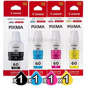 4-Pack Genuine Canon GI60 Ink Bottle [1BK,1C,1M,1Y]