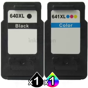 2-Pack Canon PG-640XL, CL-641XL Compatible High Yield Ink Cartridge [1Black + 1Colour]
