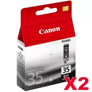 2 x Canon PGI-35BK Black Genuine InkJet Cartridge