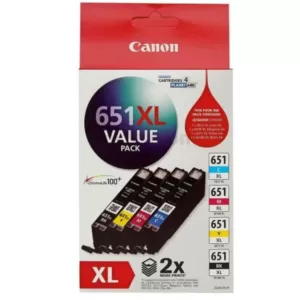 Value Pack - Canon CLI651XLVP Genuine Inkjet Cartridges [1PBK,1C,1M,1Y]