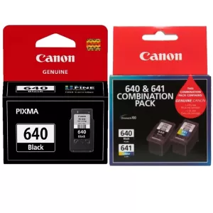 3-Pack Canon PG-640 + (PG-640,CL-641 -  Twin Pack) Genuine Ink Cartridges [2BK,1CL]