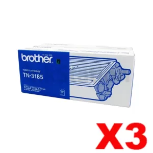 3 x Genuine Brother TN-3185 Toner Cartridge - 7,000 pages