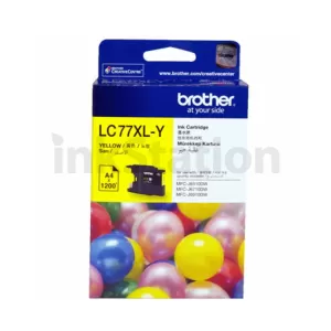 Genuine Brother LC-77XLY High Yield Yellow Ink Cartridge - 1,200 pages