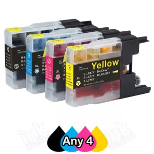 Any 4 Compatible Brother LC73/LC77XL High Yield Ink Cartridge