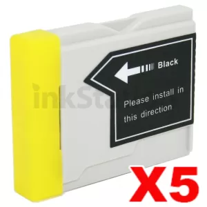5 x Compatible Brother LC-57BK Black Ink - 500 pages
