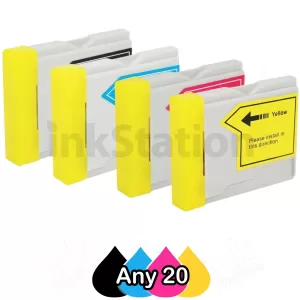 Any 20 Compatible Brother LC-37 Ink Combo