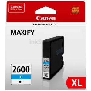 Canon PGI-2600XLC Genuine Cyan High Yield Ink Cartridge - 1,500 pages