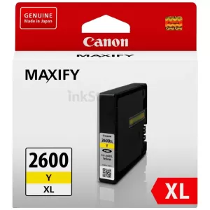 Canon PGI-2600XLY Genuine Yellow High Yield Ink Cartridge - 1,500 pages