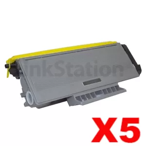 5 x Compatible Brother TN-3290 Black High Yield Toner Cartridge - 8,000 pages