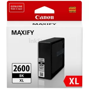 Canon PGI-2600XLBK Genuine Black High Yield Ink Cartridge - 2,500 pages