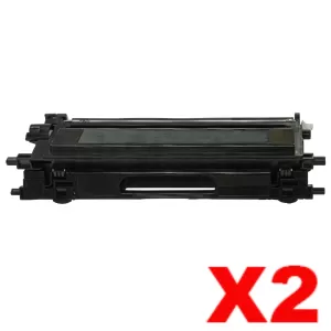 2 x Compatible Brother TN-240BK Black Toner Cartridge - 2,200 pages