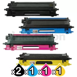 5-Pack Compatible Brother TN-240 Toner Combo [2BK,1C,1M,1Y]