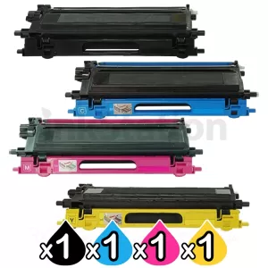 4-Pack Compatible Brother TN-240 Toner Combo [1BK,1C,1M,1Y]