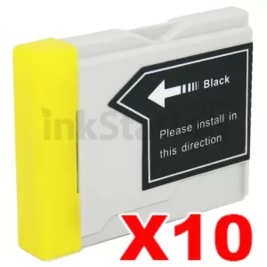 10 x Compatible Brother LC-37BK Black Ink - 350 pages
