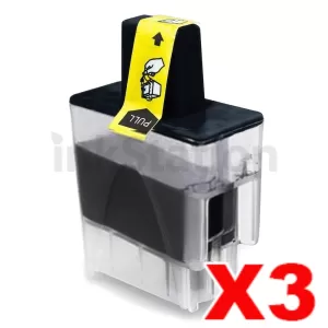 3 x Compatible Brother LC-47BK Black Ink Cartridge - 500 pages