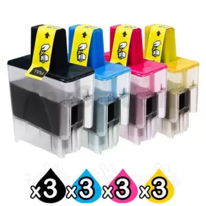 3 Sets of 4 Pack Compatible Brother LC-47 Inkjet Cartridges Combo [3BK,3C,3M,3Y]
