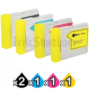 5 Pack Compatible Brother LC-57 Ink High Capacity Combo [2BK,1C,1M,1Y]