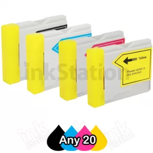 Any 20 Compatible Brother LC-57  Ink Combo High Capacity