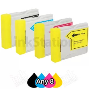 Any 8 Compatible Brother LC-57  Ink Combo High Capacity