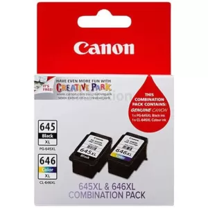 Canon PG-645XL + CL-646XL Genuine High Yield Ink Twin Pack [PG645XLCL646XLCP] [1BK, 1CL]