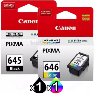 2-Pack Canon PG-645, CL-646 [Black + Colour] Genuine Ink Combo