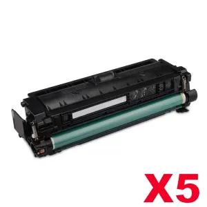 5 x Compatible Canon CART-040BKII Black High Yield Toner - 12,500 pages
