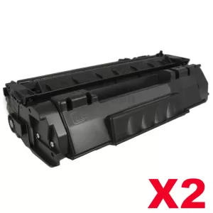 2 x Canon CART-308 Black Compatible Toner Cartridge 2,500 Pages