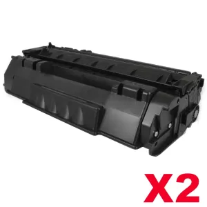 2 x Canon CART-308II  Black Compatible Toner Cartridge 6,000 Pages
