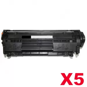 5 x Canon CART-303 Black Compatible Toner Cartridge 2,000 Pages