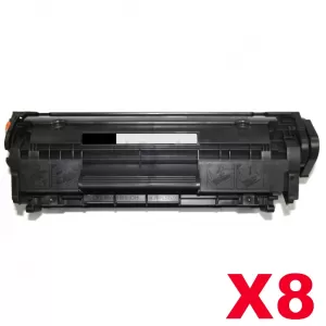 8 x Canon CART-303 Black Compatible Toner Cartridge 2,000 Pages