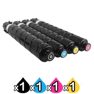4 Pack Canon TG-71 (GPR-55) Compatible Toner Cartridges [1BK,1C,1M,1Y]