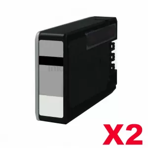 2 x Canon PGI-2600XLBK Compatible Black High Yield Ink Cartridge - 2,500 pages