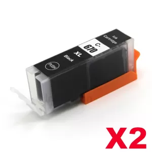 2 x Compatible Canon PGI-670XLBK Black High Yield Inkjet
