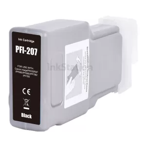 Compatible Canon PFI-207BK Black Ink Tank