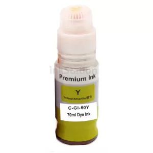 Compatible Canon GI60Y Yellow Ink Bottle 70ML
