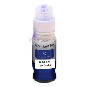 Compatible Canon GI60C Cyan Ink Bottle 70ML