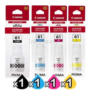4-Pack Genuine Canon GI61 Ink Bottle [1BK,1C,1M,1Y]