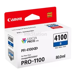 Genuine Canon LUCIA PRO II PFI-4100B Blue Ink Tank - 80ML